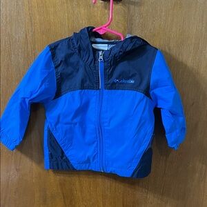 Columbia Blue and Navy Blue Kids' Lightweight Hooded Jacket